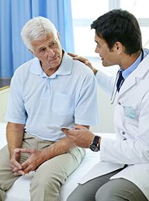 en patient med prostatit vid en specialistavtal